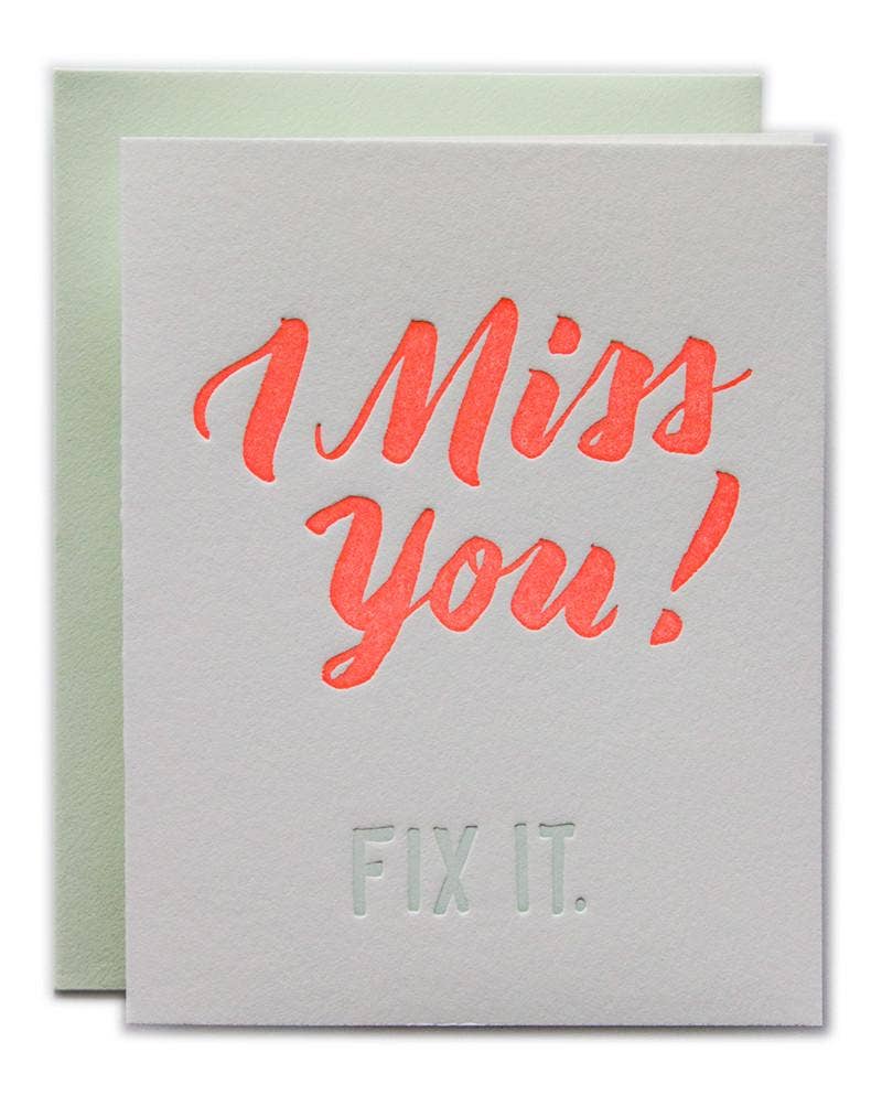 I Miss You - Fix It Card