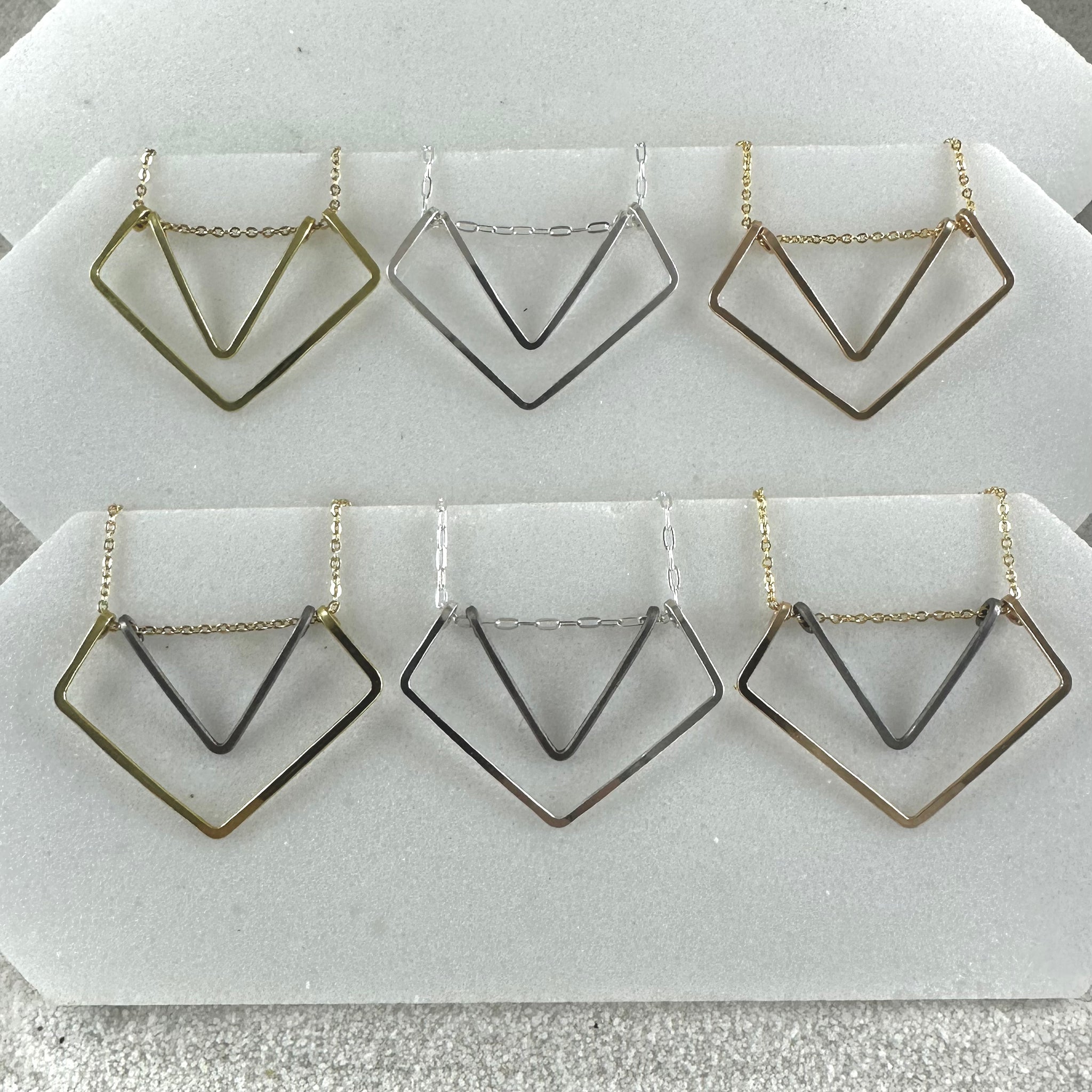 Geometric Diamond Necklace