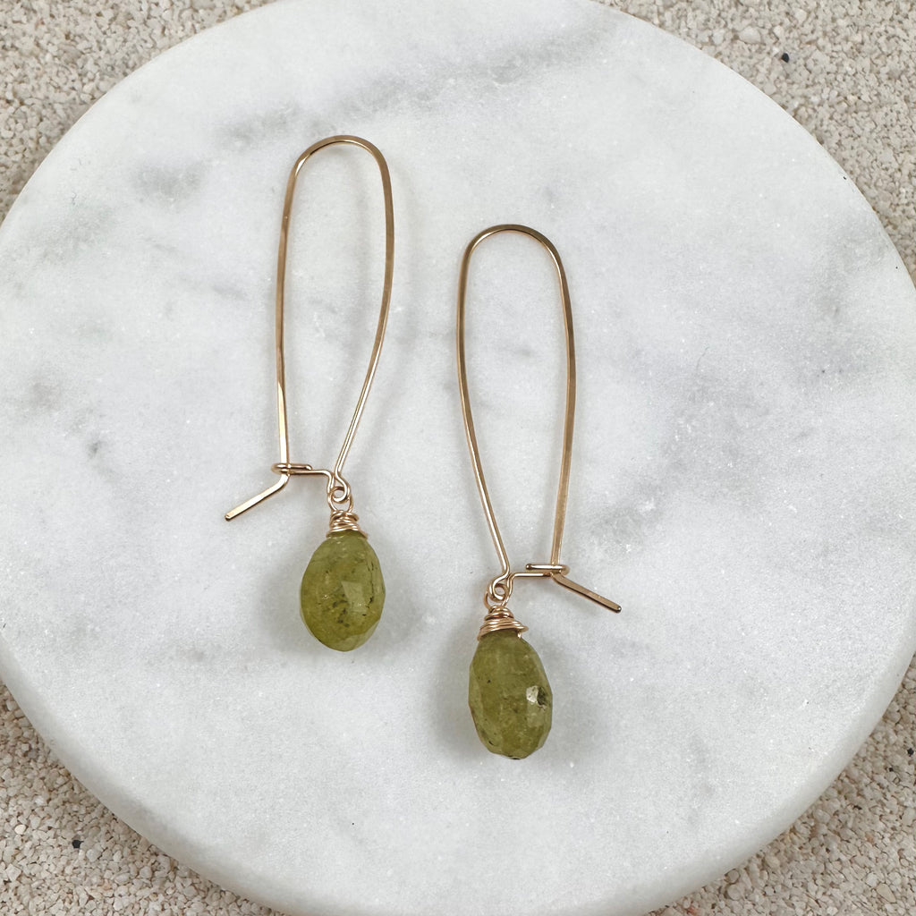 Kilt Pin and Stone Earrings