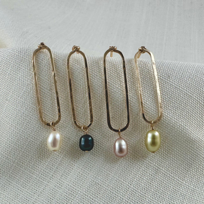 Pearl Pill Post Earrings