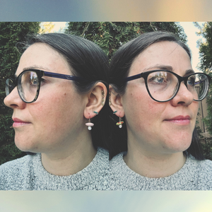 Tiny Toadstool Earrings