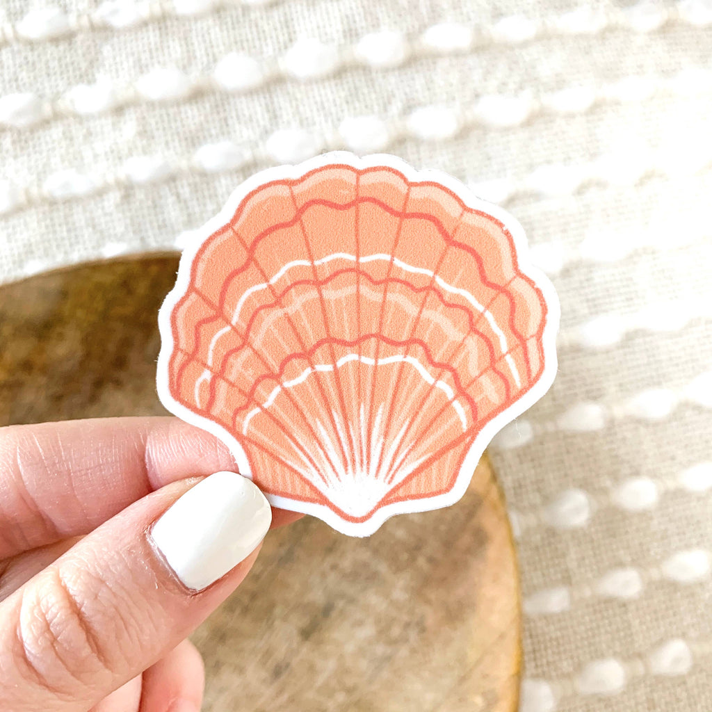 Shell Sticker 2x2in. Vinyl Sticker