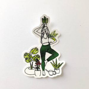 Rad Woman (Yoga+Plants) Sticker