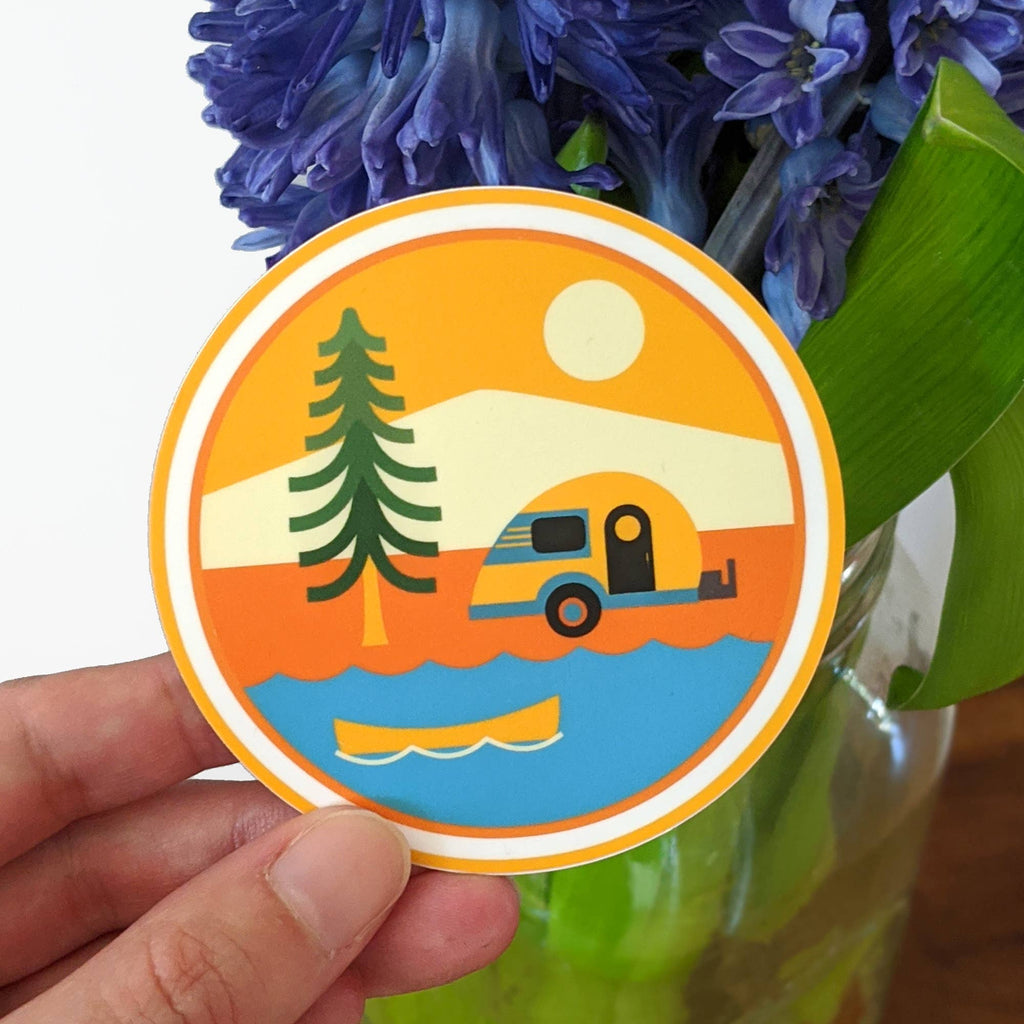 Camping Adventures Vinyl Sticker