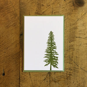 Conifer Letterpress Mini Gift Card