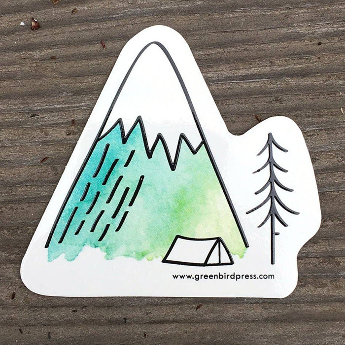 Camping in the Mountains Sticker