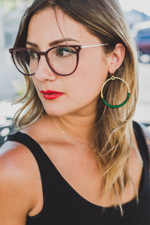 Leather Hoops