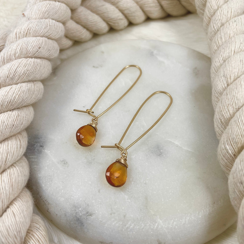 Kilt Pin and Stone Earrings