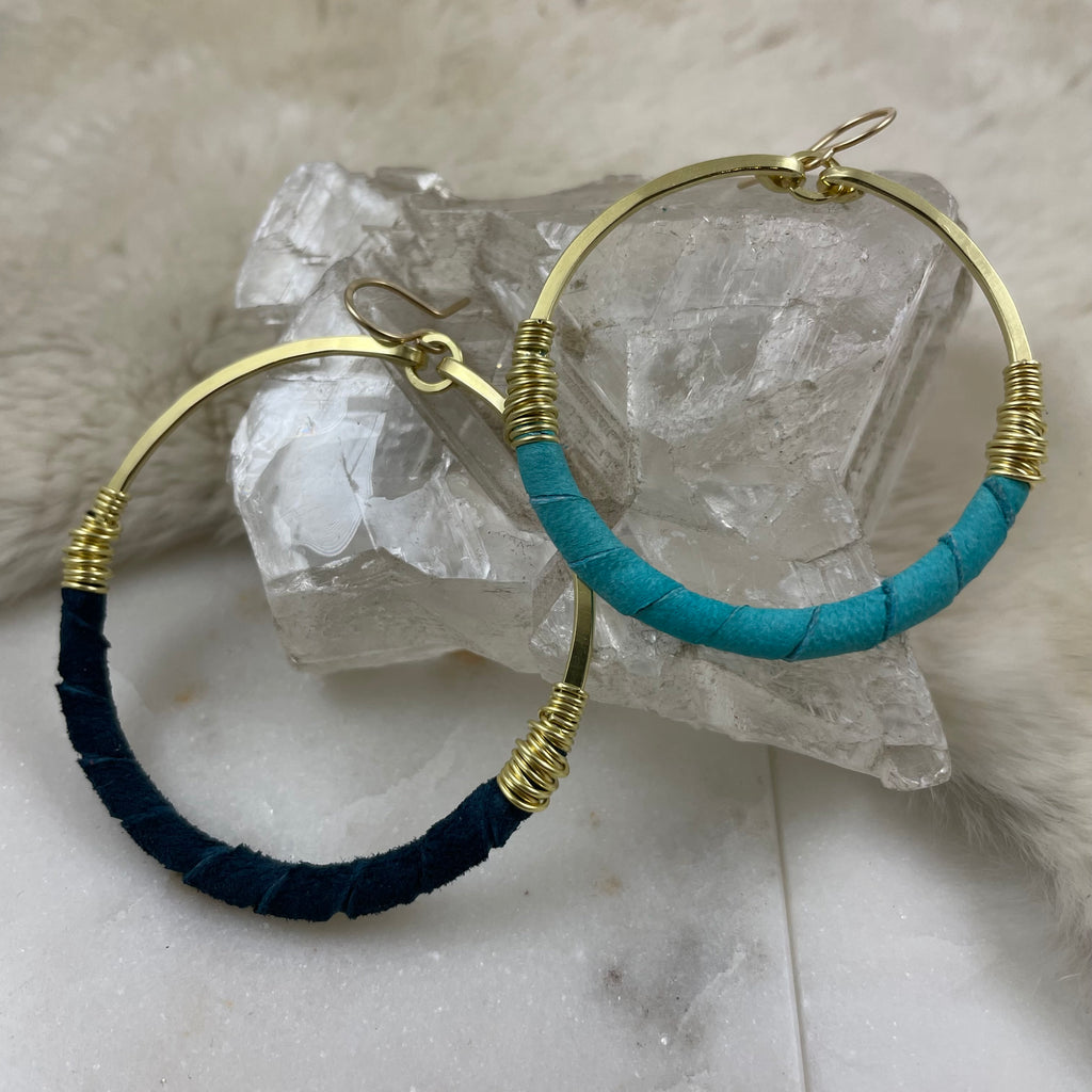 Leather Hoops