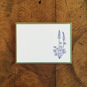 Lupine Letterpress Mini Gift Card